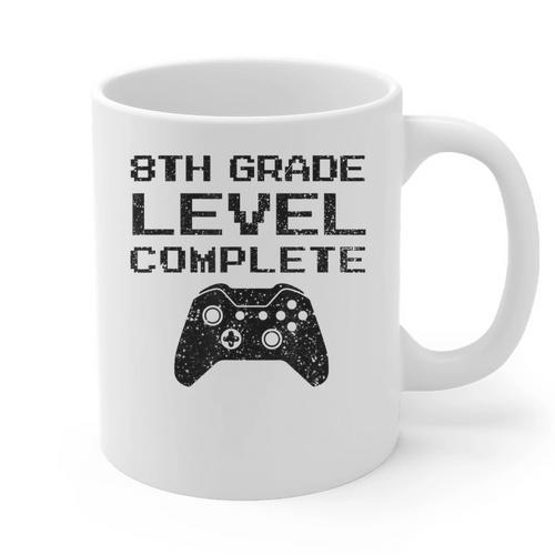 8th Grade Level Complete T Shirt Graduation Graphic Print Coffee Mug - Best Gift Smart