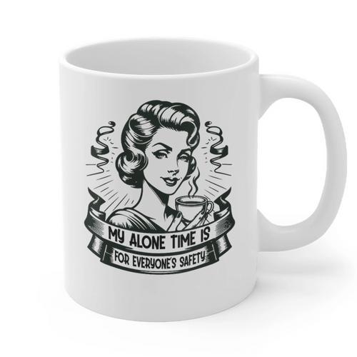 My Alone Time Is For Everyone's Safety Introvert Safety Graphic Print Coffee Mug - Raresse