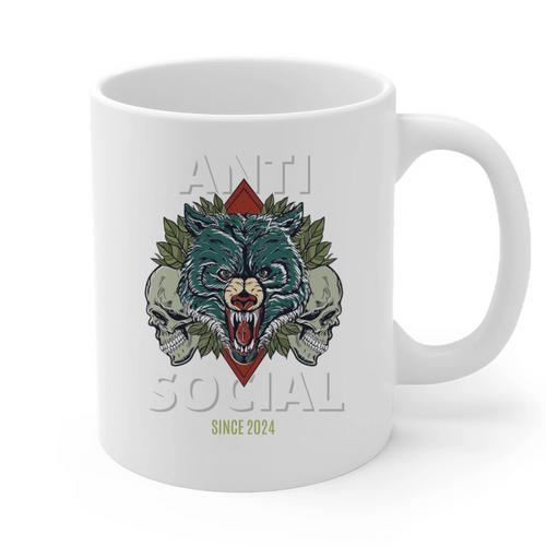 Antisocial Introvert I Like Being Alone Graphic Print Coffee Mug - Raresse