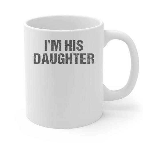 Awesome Like My Daughter I'm His Daughter Dad Daughter Graphic Print Coffee Mug - Father's Day Fun