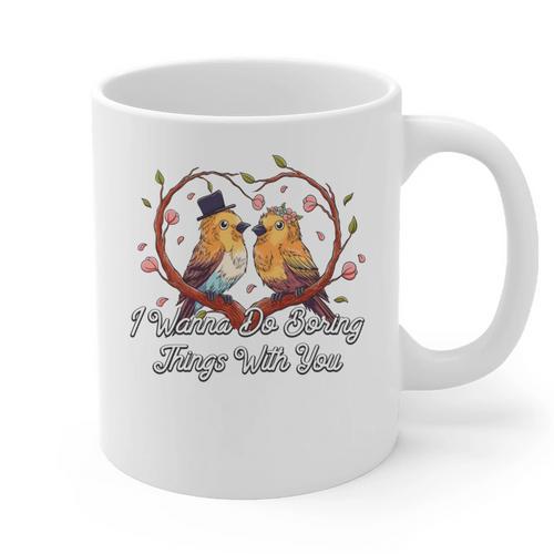 Do Boring Things With You Introvert Couples Antisocial Graphic Print Coffee Mug - Raresse