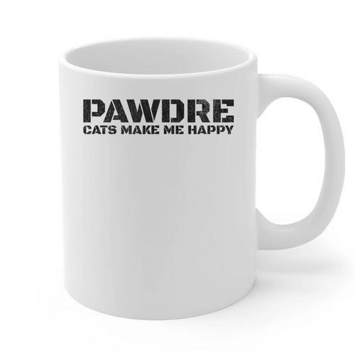 Cat Dad PAWDRE Cats Make Me Happy Cat Father Graphic Print Coffee Mug - Father's Day Fun