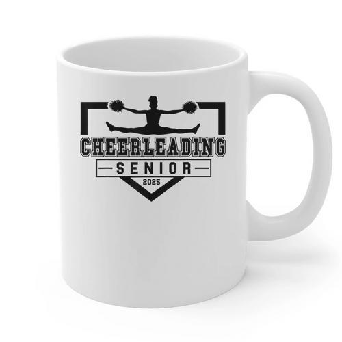 Cheerleading Senior Night Cheer Senior 2025 Graduation 30 Graphic Print Coffee Mug - Best Gift Smart