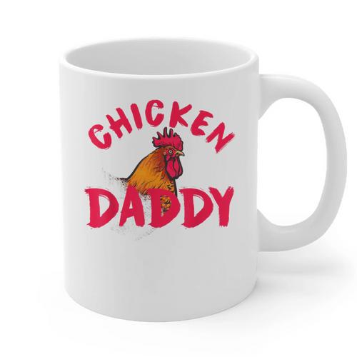 Chicken Dad Rooster Daddy Farmer Graphic Print Coffee Mug - Father's Day Fun
