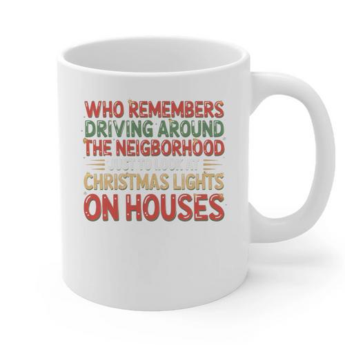 Christmas Lights Nostalgia – Holiday Memory Christmas Spirit Premium Tri-Blend Graphic Print Coffee Mug - Figerry
