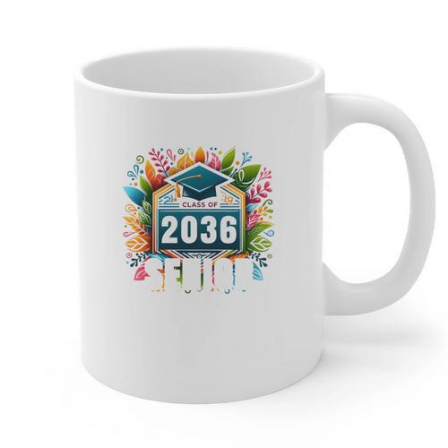 Class Of 2036 Graduation School Vintage Senior 2036 Graphic Print Coffee Mug - Best Gift Smart