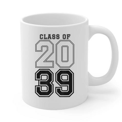 Class Of 2039 Blue Graduation Senior Student Tee Graphic Print Coffee Mug - Best Gift Smart