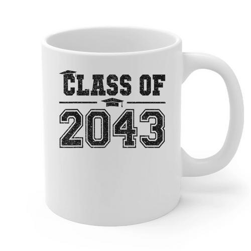 Class Of 2043 Grow With Me Graduation First Day Of School Graphic Print Coffee Mug - Best Gift Smart