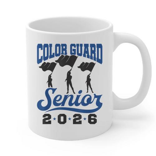 Color Guard Senior 2026 Flags Marching Band Graduation Grad Graphic Print Coffee Mug - Best Gift Smart