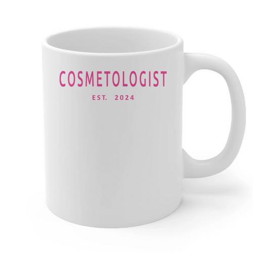 Cosmetologist Est 2024 Graduation Beauty School Cosmetology Graphic Print Coffee Mug - Best Gift Smart