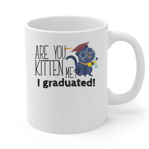 Cute Graduation Cat Masters High School T-Shirt For Men Women Kids Graphic Print Coffee Mug - Best Gift Smart