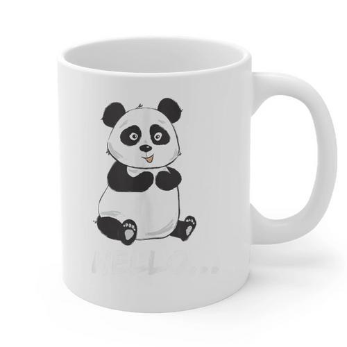 Cute Introvert Vibes – Panda Hello & Goodbye Graphic Print Coffee Mug - Raresse