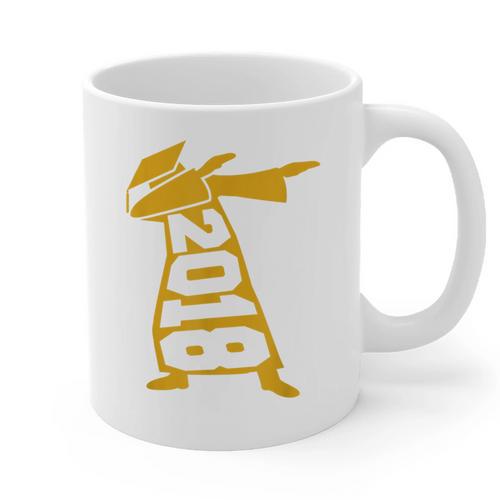 Dabbing Graduation Class Of 2018 T-Shirt School Colors Graphic Print Coffee Mug - Best Gift Smart