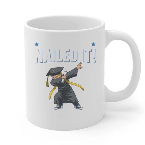 Dabbing Graduation Class Of 2025 Boy Kindergarten Nailed It Graphic Print Coffee Mug - Best Gift Smart