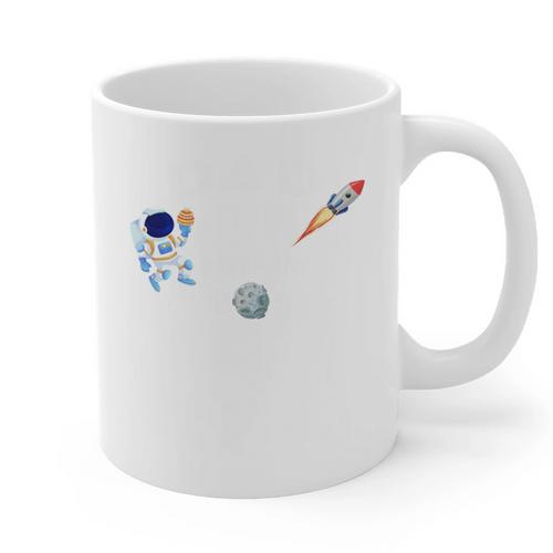 Dad Of The Birthday Boy Space Astronaut Birthday Family Graphic Print Coffee Mug - Father's Day Fun