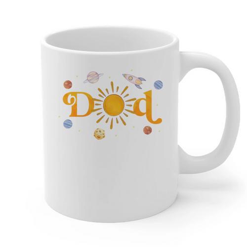 Dad Of The Birthday First Trip Around The Sun Bday Boy Graphic Print Coffee Mug - Father's Day Fun