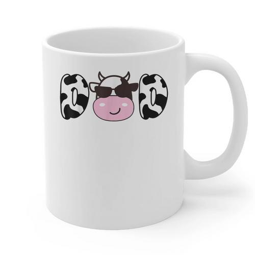 Dad Of The Birthday Girl Cow Daddy Papa Bday Matching Graphic Print Coffee Mug - Father's Day Fun