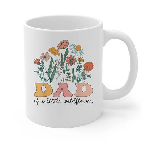 Dad Of The Little Wildflower Birthday Party Baby Shower Graphic Print Coffee Mug - Father's Day Fun