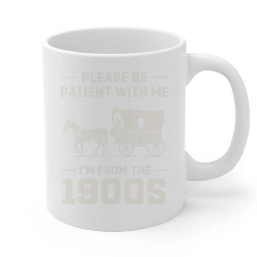 Dad Please Be Patient With Me I'm From The 1900s Vintage Premium Tri-Blend Graphic Print Coffee Mug - Figerry