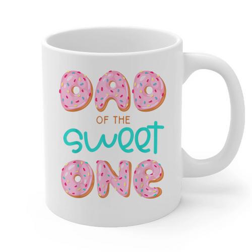 Dad Sweet One 1st First Birthday Matching Family Donut Graphic Print Coffee Mug - Father's Day Fun