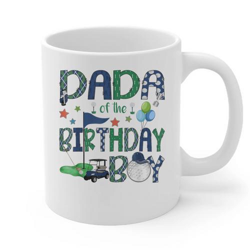 Dada Of The Birthday Boy Hole In One Golf Lover Graphic Print Coffee Mug - Father's Day Fun