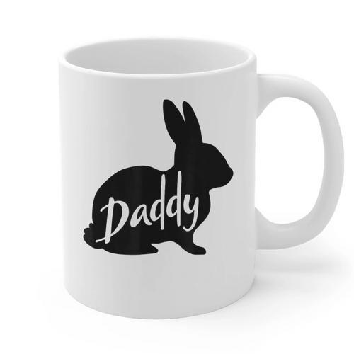 Daddy Bunny Rabbit Father Dad Easter Graphic Print Coffee Mug - Father's Day Fun