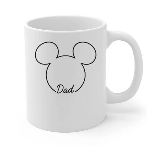 Disney Mickey And Friends Dad Mickey Art Line Pocket Logo Graphic Print Coffee Mug - Father's Day Fun
