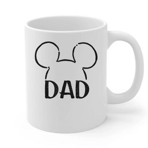Disney Mickey And Friends Dad Mickey Ears Outline Logo Graphic Print Coffee Mug - Father's Day Fun