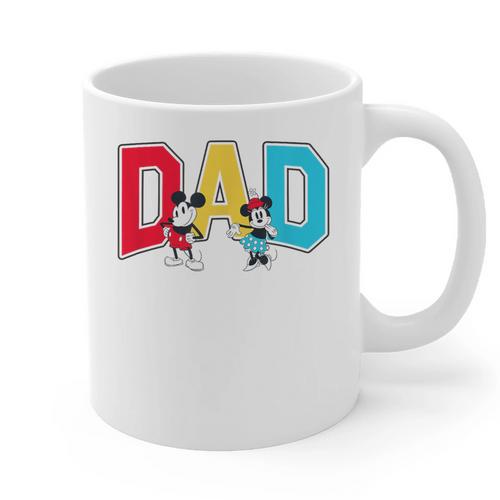 Disney Mickey And Friends Mickey Minnie Dad Collegiate Logo Graphic Print Coffee Mug - Father's Day Fun