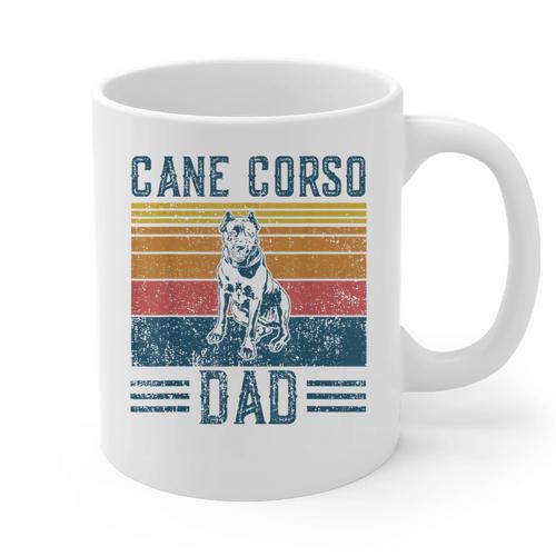 Dog Cane Corso Dad Vintage Cane Corso Dad Graphic Print Coffee Mug - Father's Day Fun