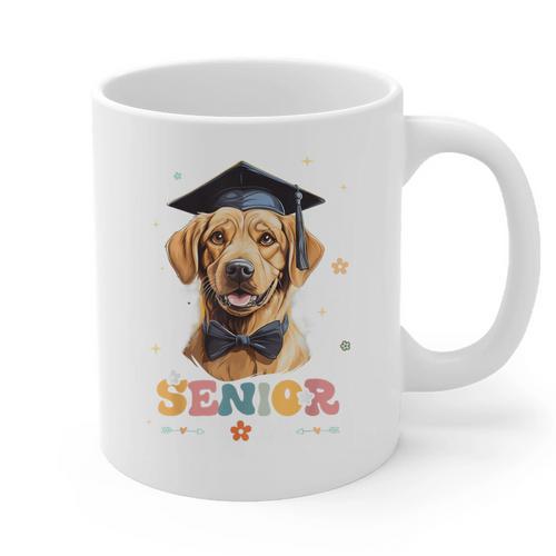 Dog Class Of 2024 Graduation Senior 2024 Men Women Girls Kids Graphic Print Coffee Mug - Best Gift Smart