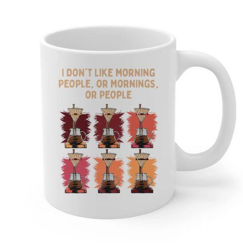 I Dont Like Morning People Introvert Coffee Lover Antisocial Premium Graphic Print Coffee Mug - Raresse