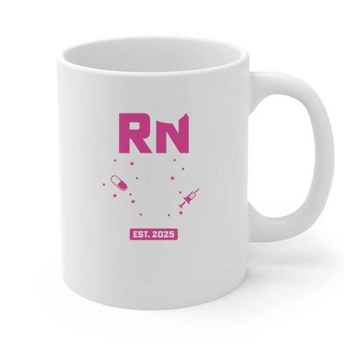 Earned It RN 2025 Nurse Graduation Nursing School Graduate Premium Tri-Blend Graphic Print Coffee Mug - Best Gift Smart