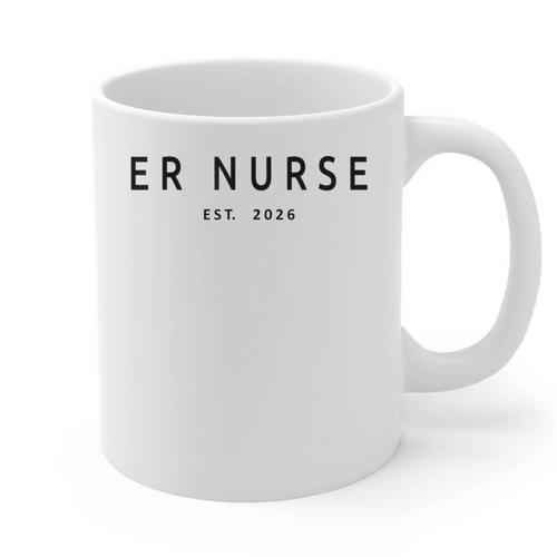 ER Nurse Est 2026 Emergency Room Graduation Nursing School Graphic Print Coffee Mug - Best Gift Smart