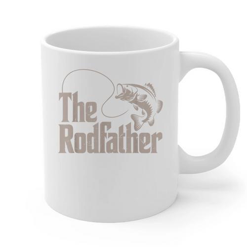 Father Day The Rodfather Dad Fishing From Daughter Son Graphic Print Coffee Mug - Father's Day Fun