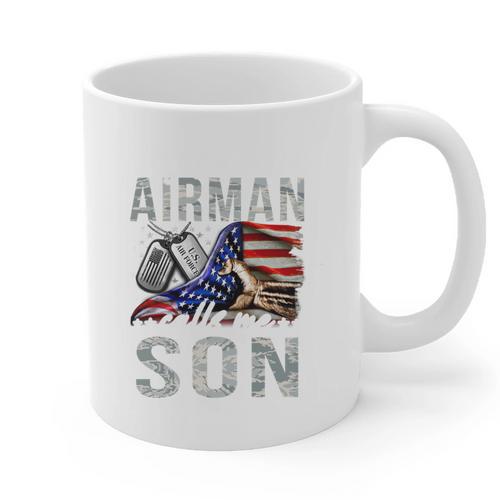 My Favorite Airman Calls Me Son Air Force Graduation Son Graphic Print Coffee Mug - Best Gift Smart