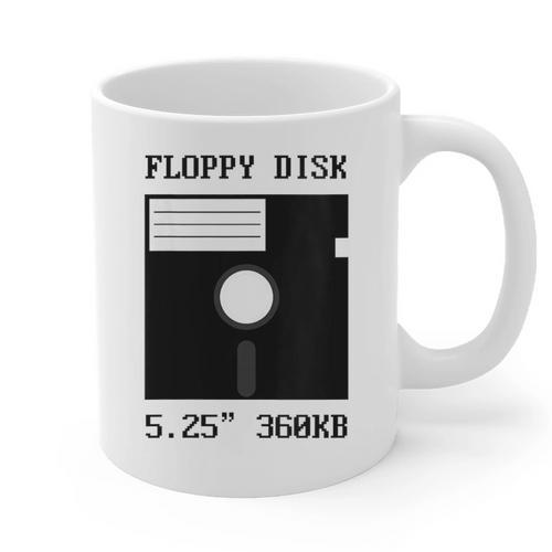 Floppy Disk Computer Nostalgia Fun PC Enthusiast History Graphic Print Coffee Mug - Figerry