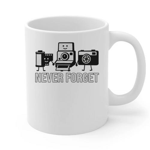 Never Forget Retro Camera Photography Nostalgia Premium Tri-Blend Graphic Print Coffee Mug - Figerry