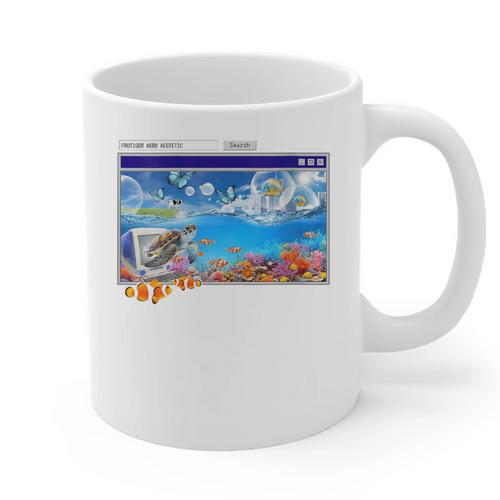 Frutiger Aero Y2k 2000s Graphic Print Coffee Mug - Figerry