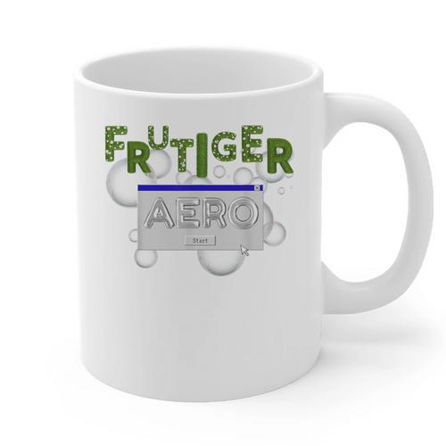 Frutiger Aero Y2K Fashion Trends Grass Fun Computers Graphic Print Coffee Mug - Figerry
