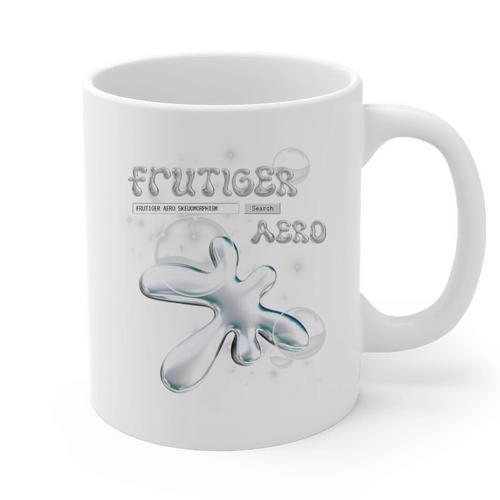 Frutiger Aero Y2K Fashion Trends Statement Piece Tech Orb Premium Tri-Blend Graphic Print Coffee Mug - Figerry