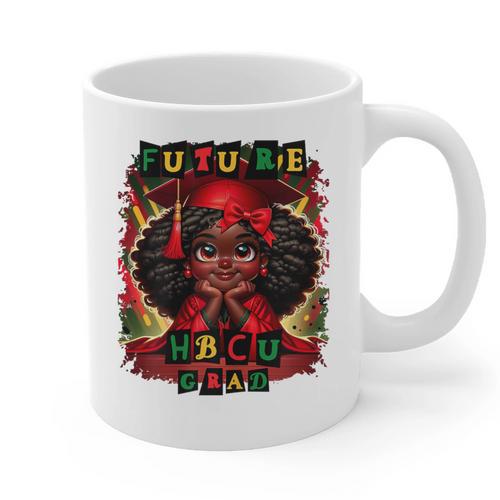 Future HBCU Grad History Girl Graduation HBCU Graphic Print Coffee Mug - Best Gift Smart
