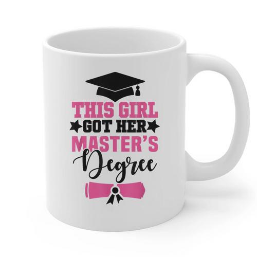 This Girl Got Her Masters Degree Graduation Mastered It 2024 Graphic Print Coffee Mug - Best Gift Smart