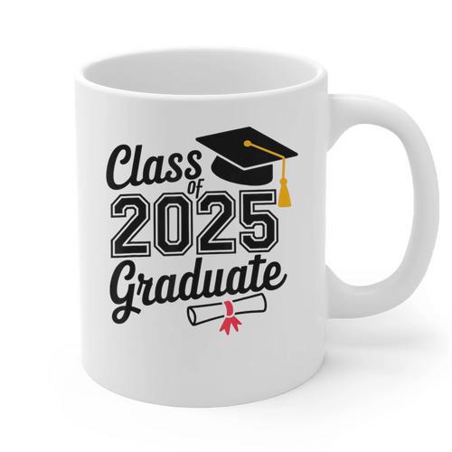 Graduation 2025 Senior 2025 Class Of 2025 Graduate Graphic Print Coffee Mug - Best Gift Smart
