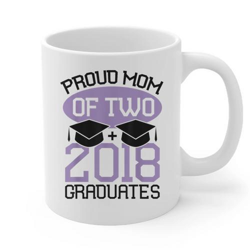 Graduation Shirt For Mom Of Twins Proud Mom Twins Tee Graphic Print Coffee Mug - Best Gift Smart