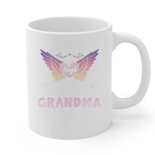 Grandma Angel In My Memory Cute Family Remembrance Match Graphic Print Coffee Mug - Easessy