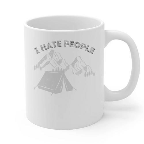 I Hate People Introvert Sarcastic I Love Camping Graphic Print Coffee Mug - Raresse