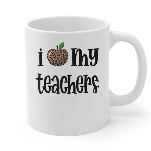 I Heart My Teachers I Love My Teachers Graduation Kids Teens Graphic Print Coffee Mug - Best Gift Smart