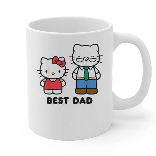 Hello Kitty Best Dad Fathers Day Small Graphic Print Coffee Mug - Father's Day Fun