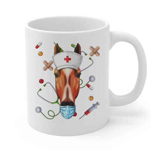 Horse Nurse RN ER Nursing School Graduation Graphic Print Coffee Mug - Best Gift Smart